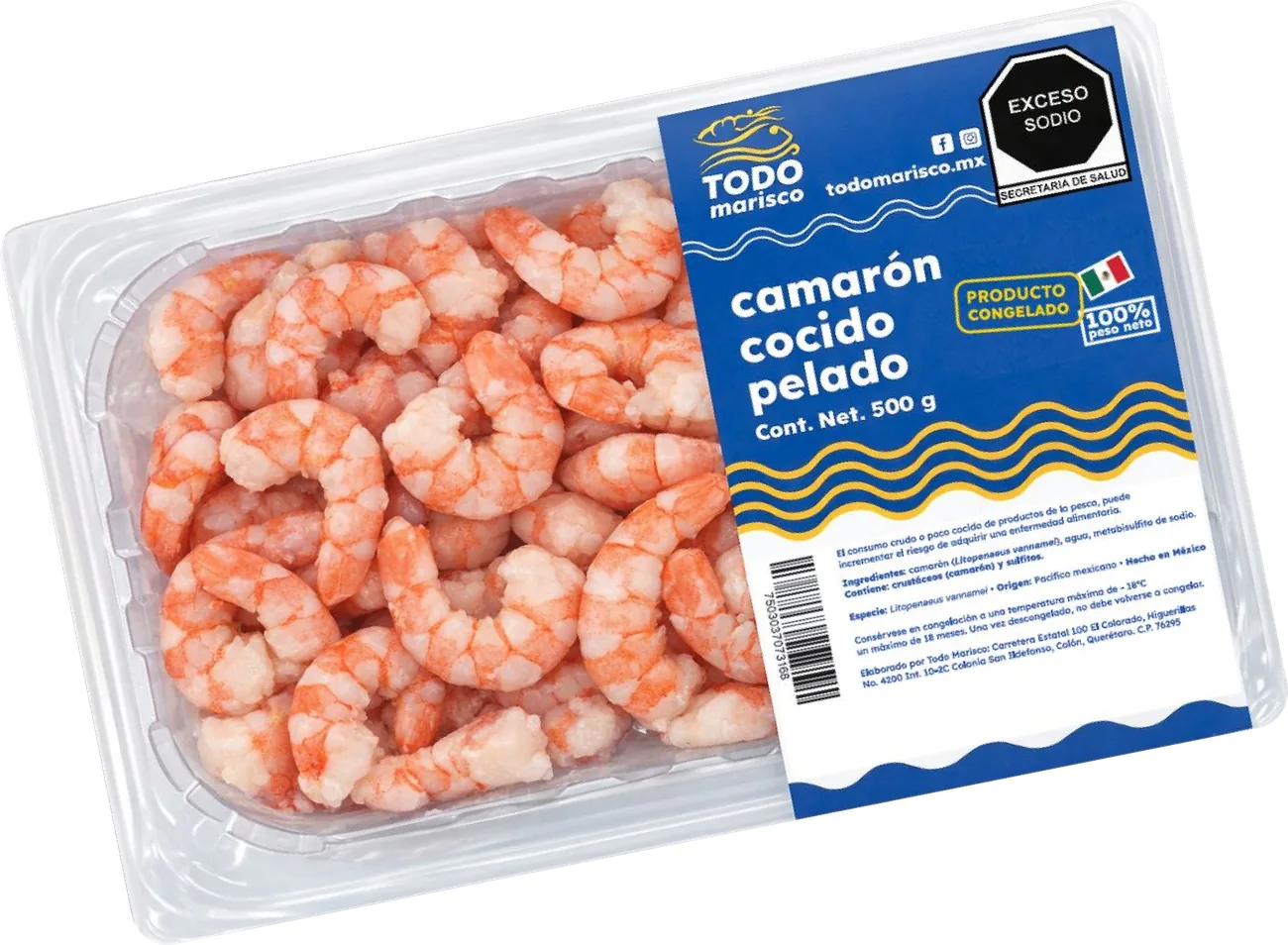 Camarón cocido pelado Todo Marisco, 500 g
