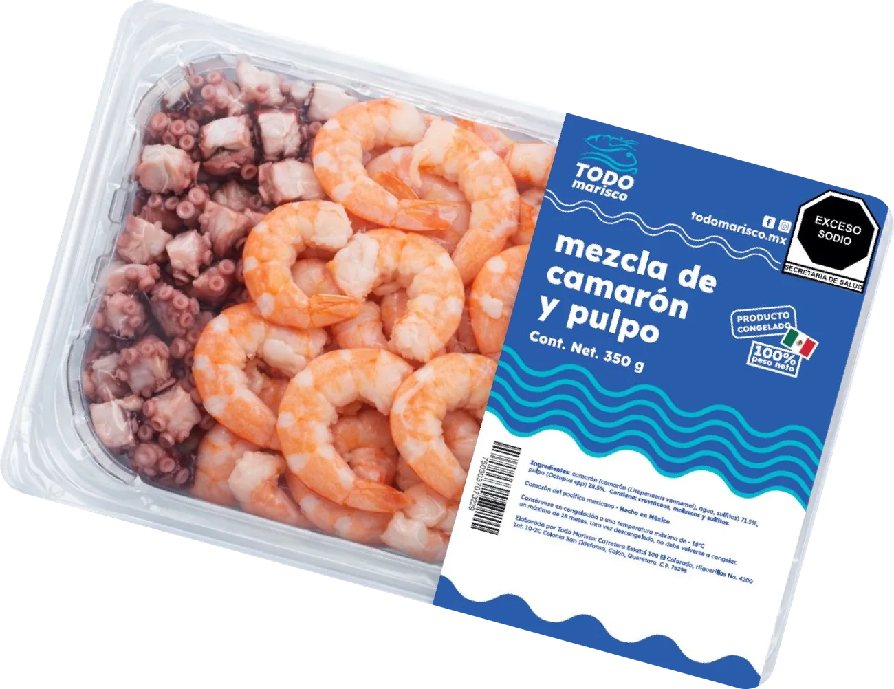 Mezcla de camarón y pulpo Todo Marisco, 350 g